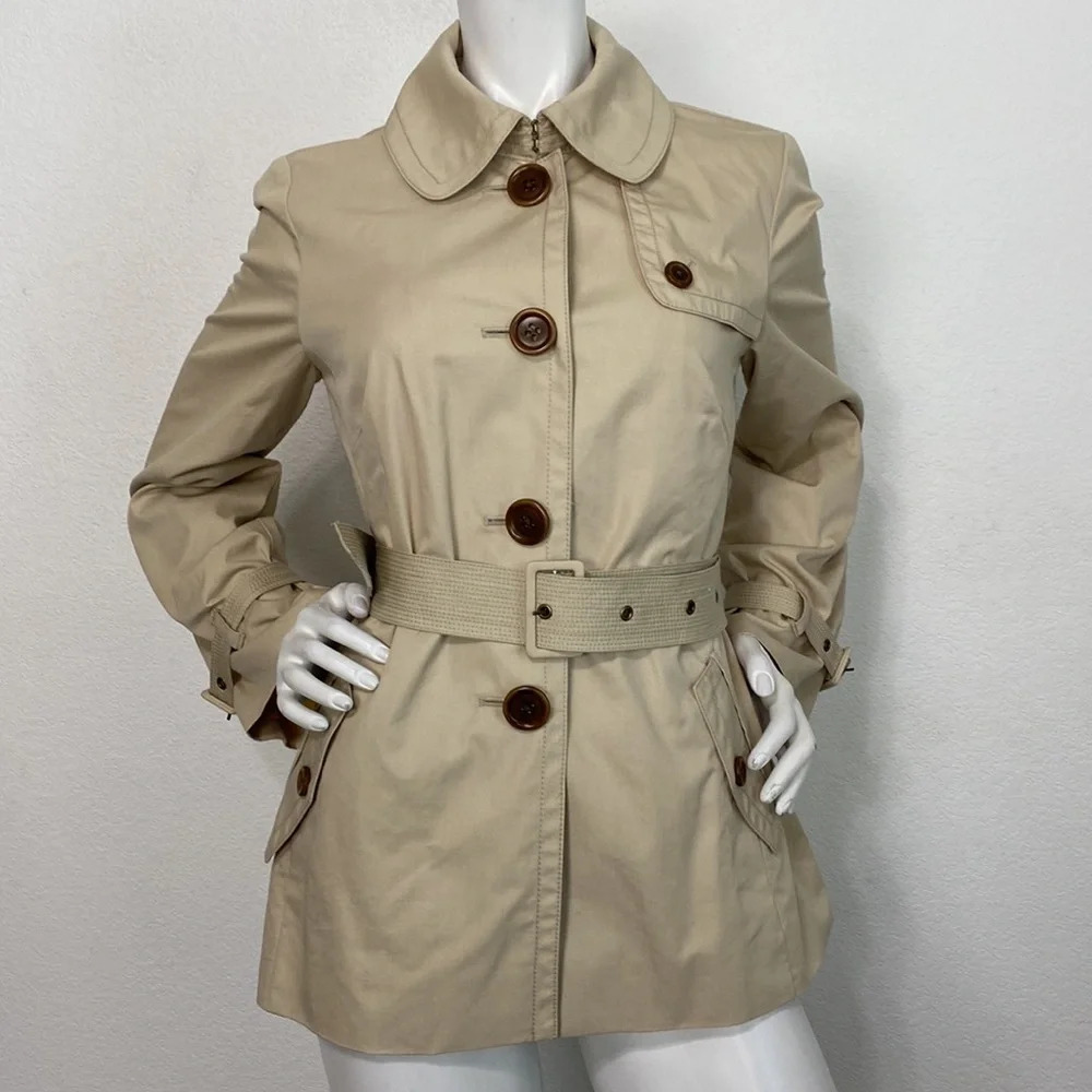 J. Crew Tan Trench Coat